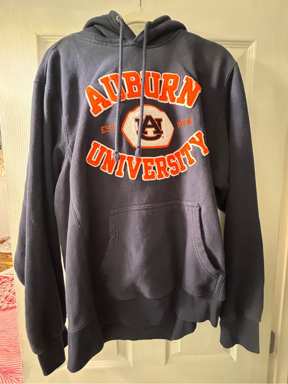Navy Auburn Pro Weav MV Sport Sports Pullover Hoodie - Large